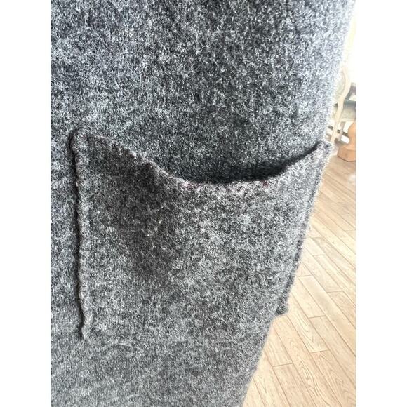 MOTH Anthropologie Wool Blend Morris Open Front Vest Duster Size XS/S wine/grey - Picture 3 of 8